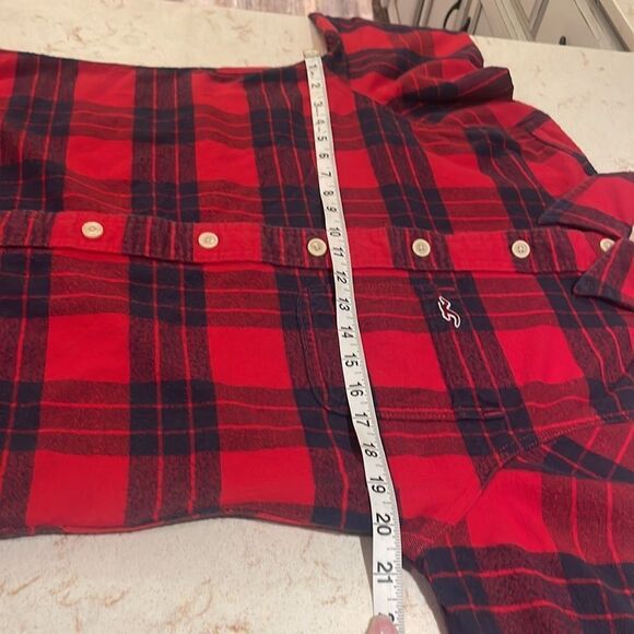 Hollister flannel plaid button down SZ medium - Picture 7 of 7